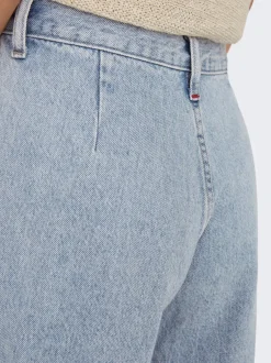 Online ONLY La Brea Lange Denimshorts, , S Light Blue Denim