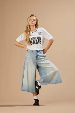 Online ONLY La Brea Lange Denimshorts, , S Light Blue Denim