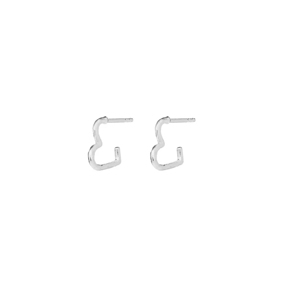 Clearance Maanesten Laia Petite Øreringe, Silver