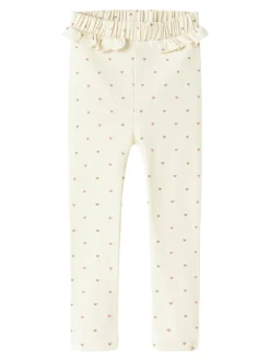 New Lil' Atelier Lalo Slim Leggings, , 98 cm Turtledove Heart