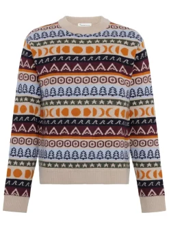 Knowledge Cotton Apparel Lambswool Crew Neck Striktrøje, , L* Strik