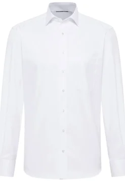 Best Eterna Langærmet Comfort Fit Skjorte, , 44 Hvid