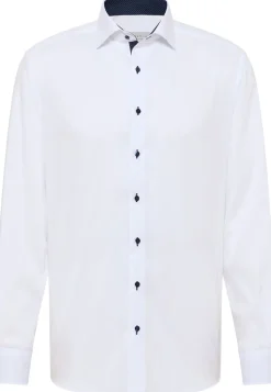 Clearance Eterna Langærmet Modern Fit Skjorte, , 44 Hvid