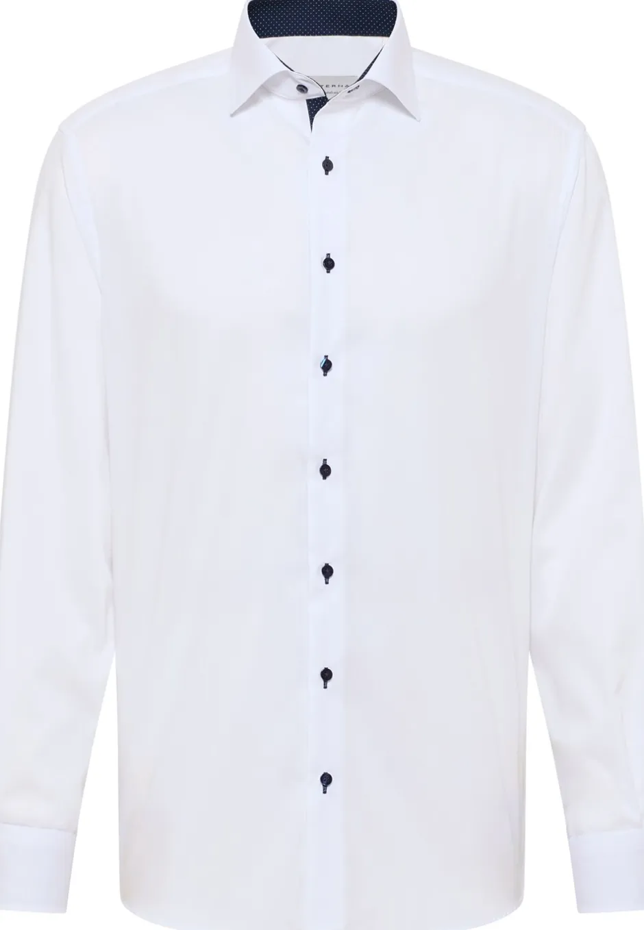 Clearance Eterna Langærmet Modern Fit Skjorte, , 44 Hvid