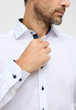 Clearance Eterna Langærmet Modern Fit Skjorte, , 44 Hvid