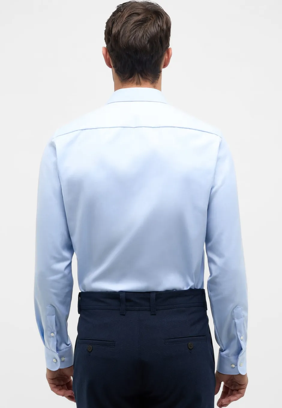 Clearance Eterna Langærmet Slim Fit Skjorte, , 41 Blå