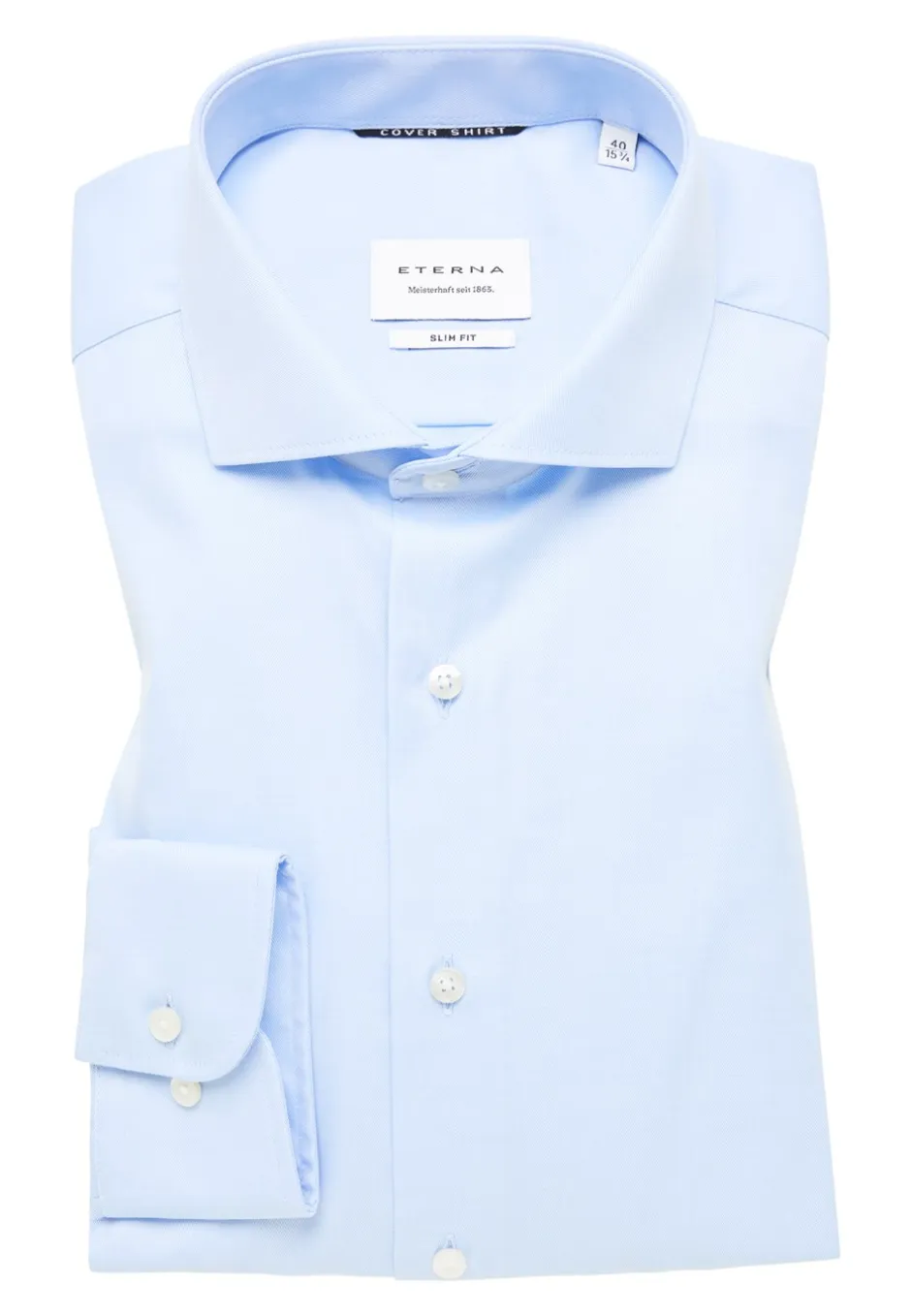 Clearance Eterna Langærmet Slim Fit Skjorte, , 41 Blå