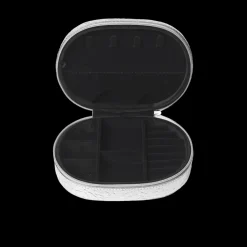 Best DAY ET Large Oval Glitter Smykkeskrin, Silver