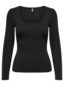 Clearance ONLY Lea Langærmet T-shirt, , M Sort