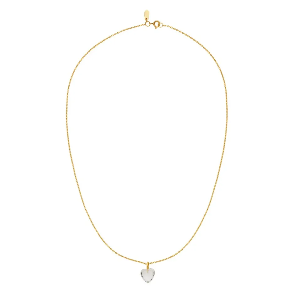 New Maanesten Leni Halskæde, , 42+2 cm Gold Plated