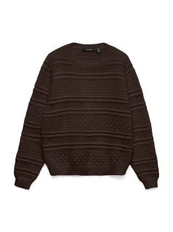 Best Vero Moda Leo Striktrøje, , L Chocolate Torte