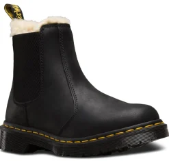 Online Dr. Martens Leonore Støvler, , 39 Black Burnished Wyoming