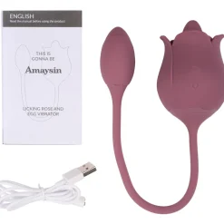 Amaysin Licking Rose og Vibrerende Æg* Sexlegetøj
