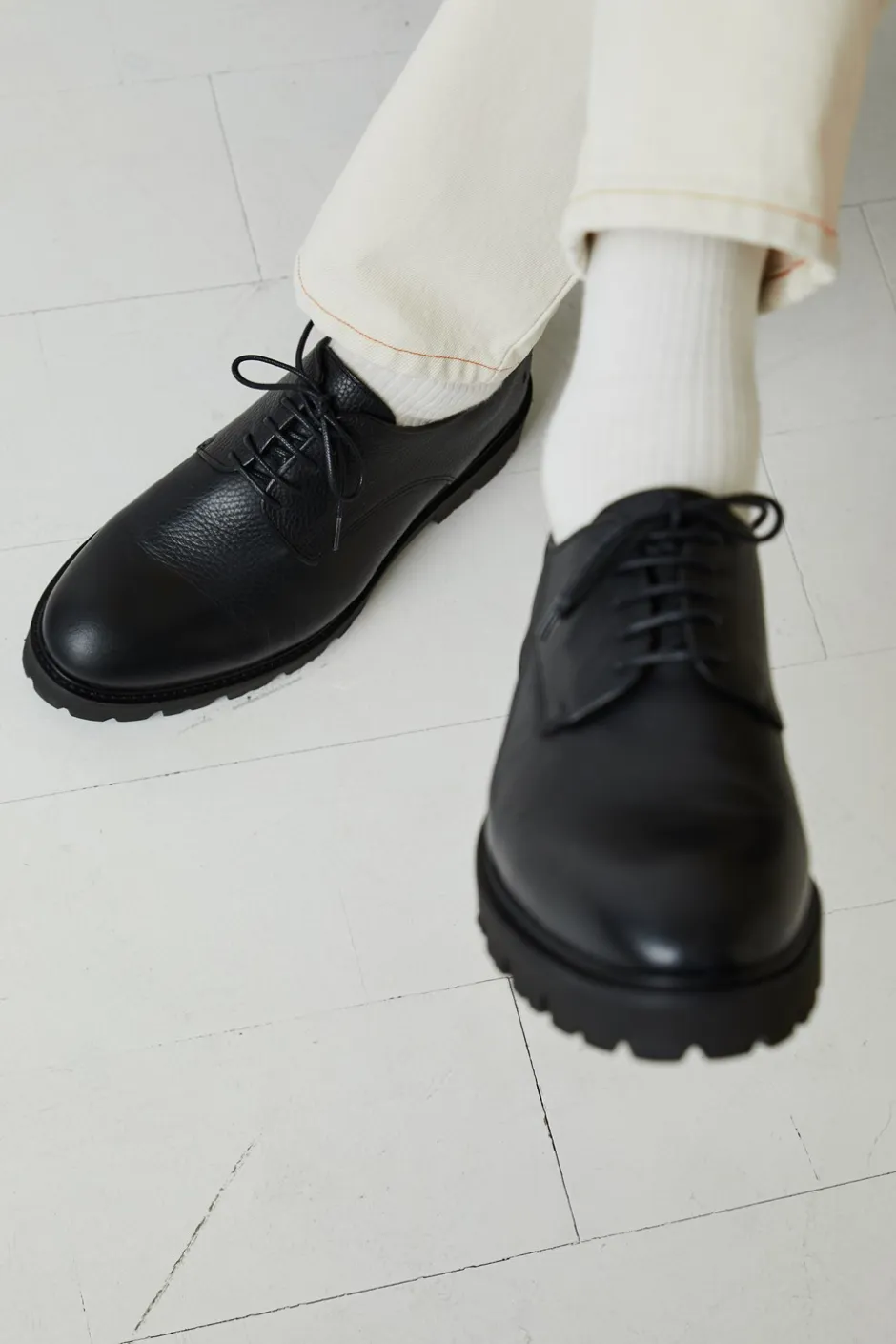 Clearance S.T. Valentin Lightweight Derby Sko, , 44 Black Grained