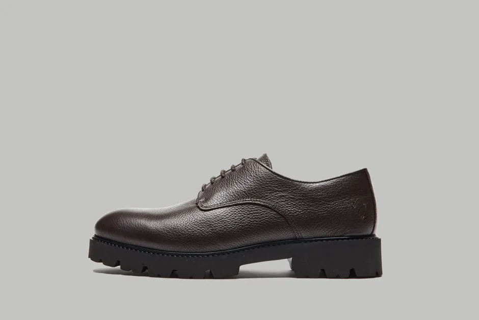 Clearance S.T. Valentin Lightweight Derby Sko, , 45 Brown Grained