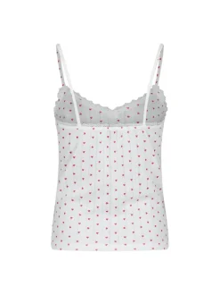 Clearance Neo Noir Lindsay Pointelle Heart Top, , 38 White