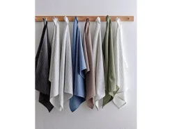 New Södahl Line 2-pak Viskestykke, , 50x70 cm Taupe/Hvid