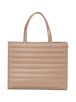 Clearance Calvin Klein Line Quilt Medium Tote Taske, Chanterelle