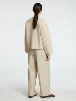 New Selected Women Linn Quiltet Jakke, , 42 Birch