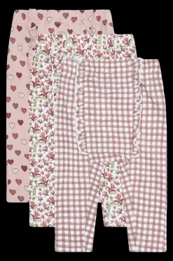 Hust & Claire Liva Little Check 3-pak Leggings, , 90 cm*Børn Bukser & Leggings