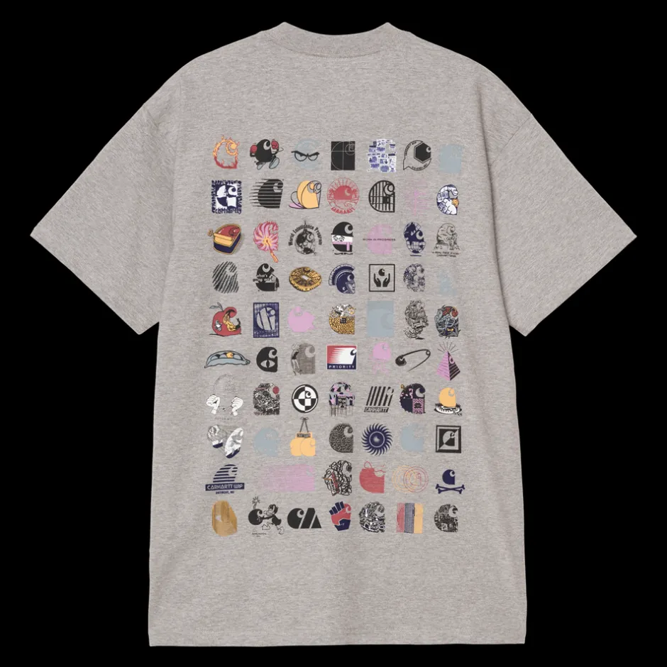Discount Carhartt WIP Logo Archive T-shirt, , L Grey Heather
