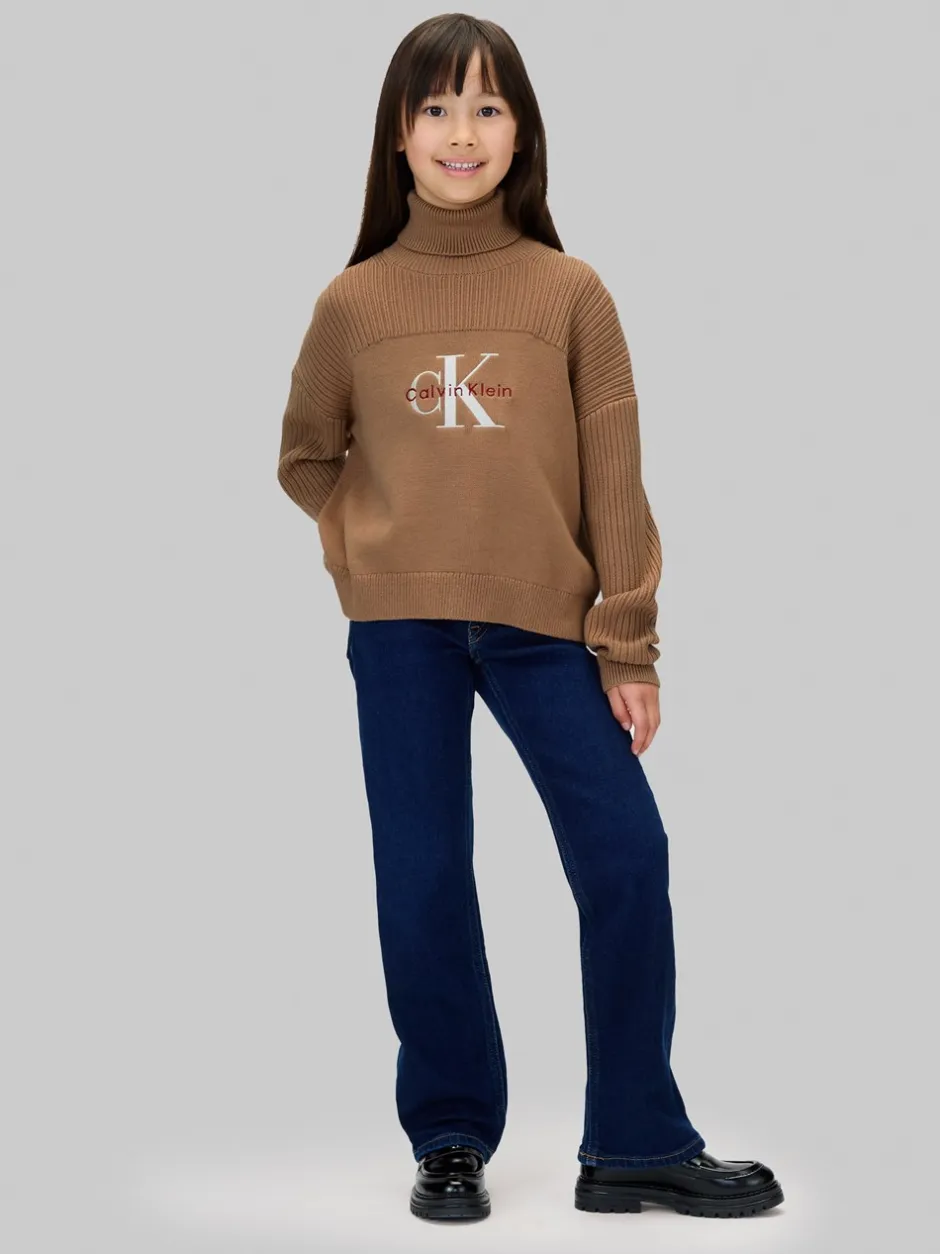 Online Calvin Klein Logo Rullekravstrøje, , 152 cm Woodsmoke