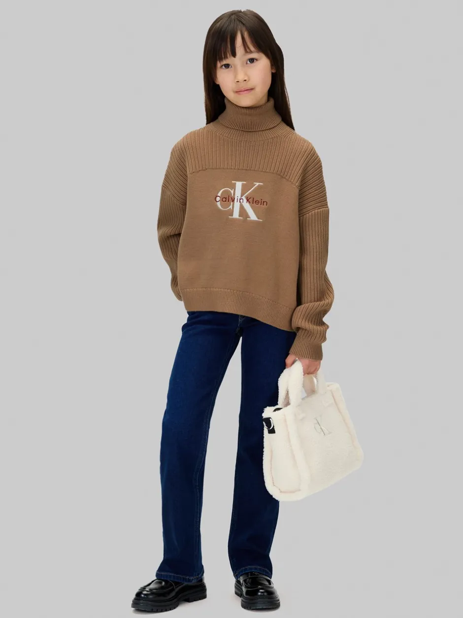 Online Calvin Klein Logo Rullekravstrøje, , 152 cm Woodsmoke