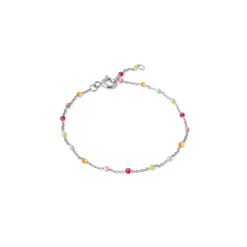 Clearance ENAMEL Copenhagen Lola Armbånd, , 15+4 cm Sølv/Rainbow