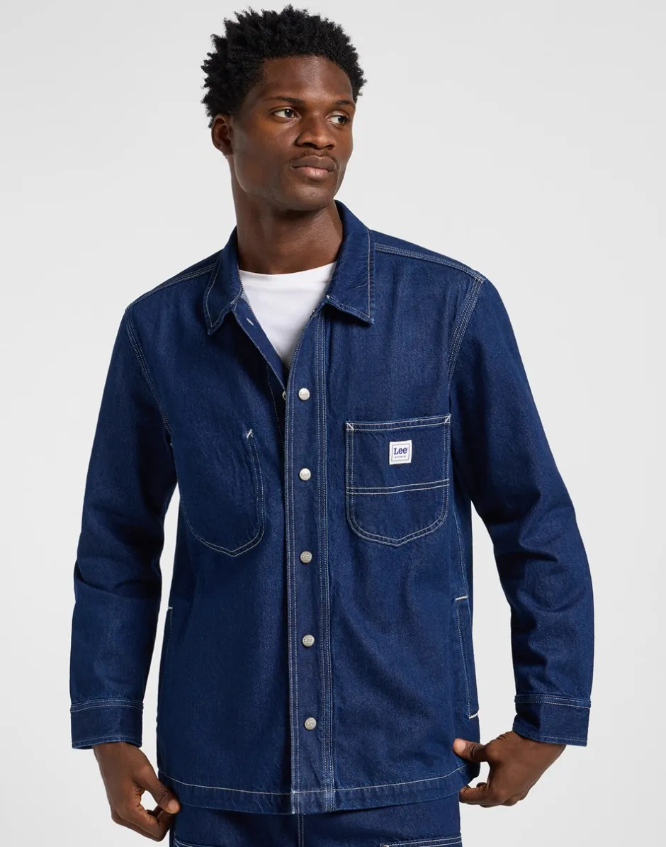 Clearance Lee Loose Workwear Overshirt, , XL Blue