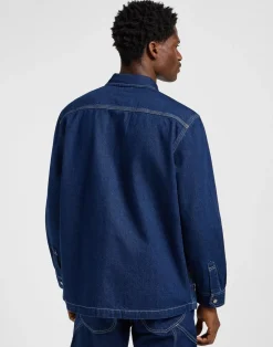 Clearance Lee Loose Workwear Overshirt, , XL Blue