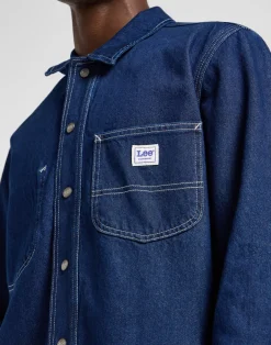 Clearance Lee Loose Workwear Overshirt, , XL Blue