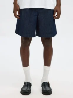 Hot Selected Homme Loose-Nolan Shorts, , M Dark Blue Denim