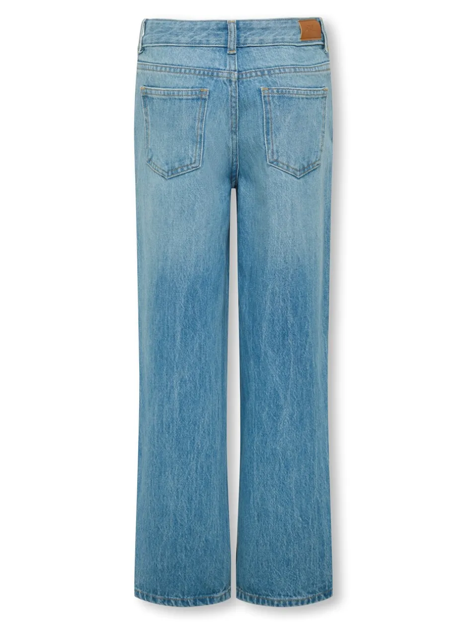New KIDS ONLY Lopez Wide Baggy Jeans, , 140 cm Medium Blue Denim