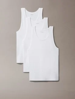 Outlet Calvin Klein Lounge 3-pak Tanktops, , M White/White/White