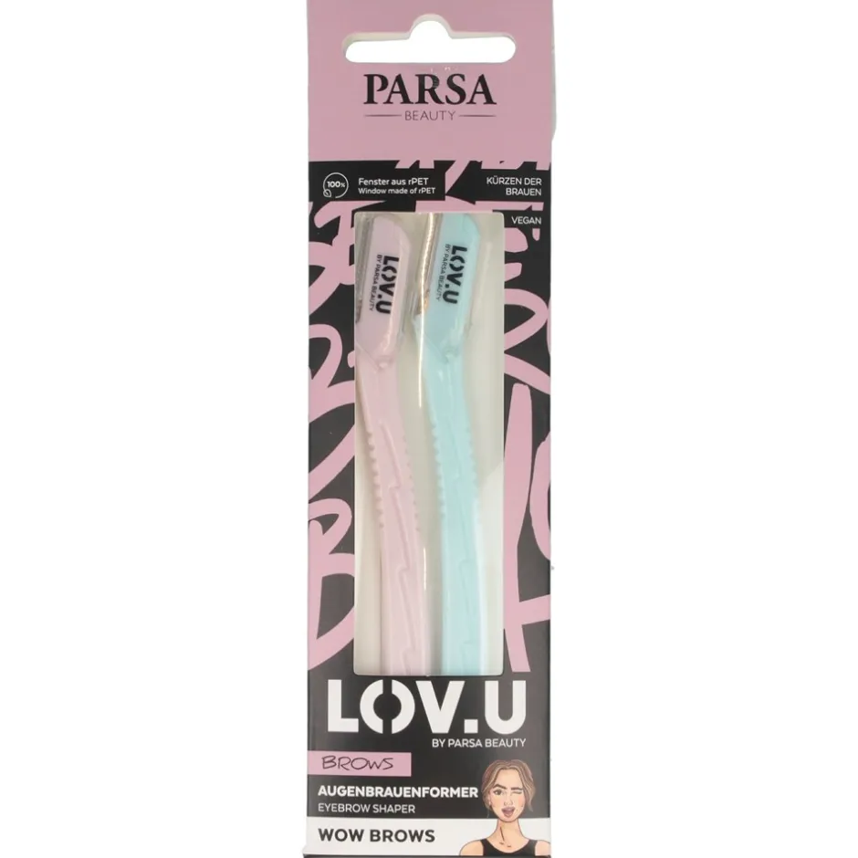 Clearance Parsa Beauty Lov U 2-pak Øjenbrynsknive