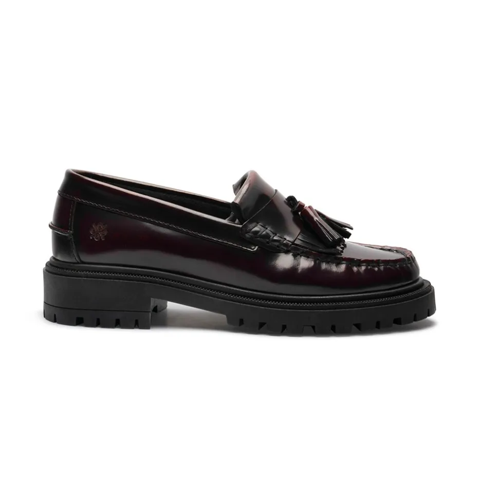New Playboy Footwear Lula Loafers, , 38 Bordo Polido