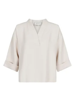 Online Neo Noir Luma Crepe Bluse, , 36 Creme