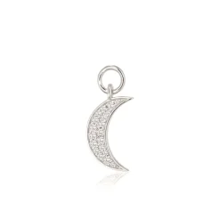 Sale Sif Jakobs Jewellery Luna Ørerings Vedhæng, Sølv/Hvid