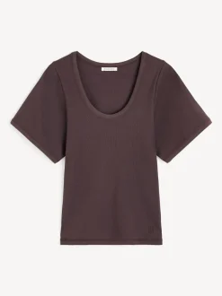 Clearance By Malene Birger Lunai T-shirt, , M Coffee Brown