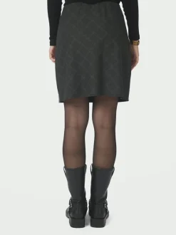 Online Neo Noir Lunna Check Short Nederdel, , 38 Antracit