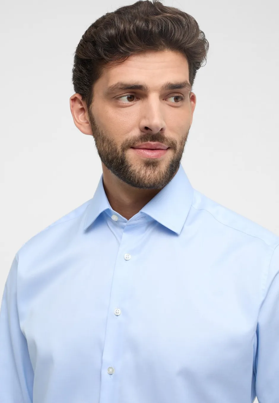 Clearance Eterna Luxury Modern Fit Skjorte, , 43 Blå