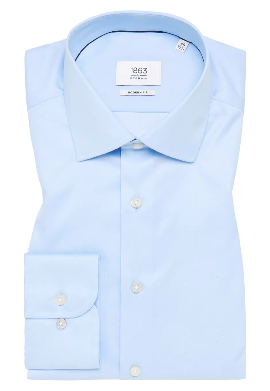 Clearance Eterna Luxury Modern Fit Skjorte, , 43 Blå
