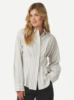 Outlet Neo Noir Lytra Stripe Skjorte, , 38 Black Striped