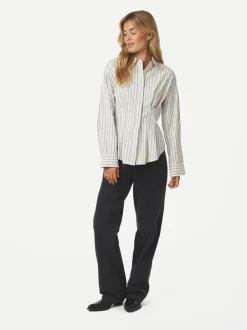Outlet Neo Noir Lytra Stripe Skjorte, , 38 Black Striped