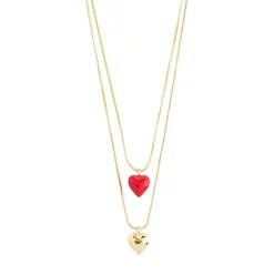 Clearance Pilgrim Maeve 2-pak Halskæde, , 36/42+9 cm Gold Plated