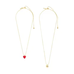 Clearance Pilgrim Maeve 2-pak Halskæde, , 36/42+9 cm Gold Plated