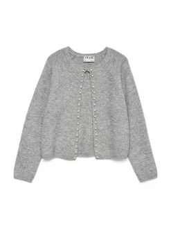 Clearance AWARE Magalene Pearl Cardigan, , XS Medium Grey Melange