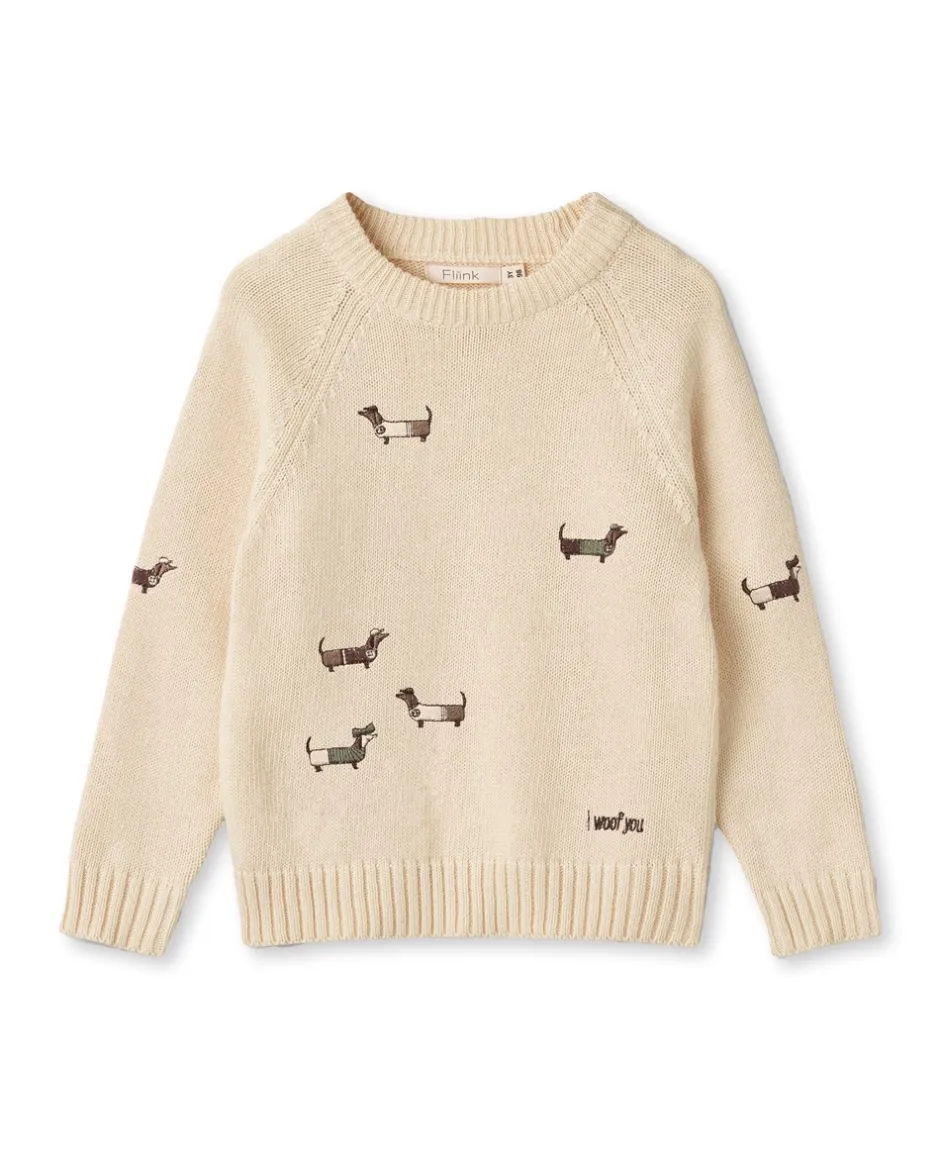 Fliink Mahdi Dog Pullover, , 85 cm*Børn Strik & Sweatshirts