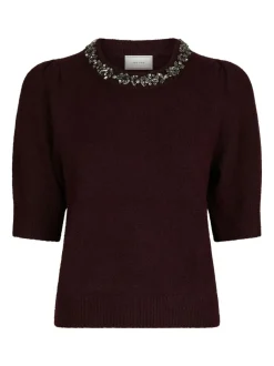 Neo Noir Maia Stone Knit Bluse, , 38*Dame Strik & Sweatshirts