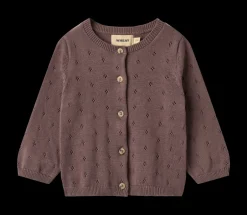 Hot Wheat Maia Strik Baby Cardigan, , 92 cm Plum